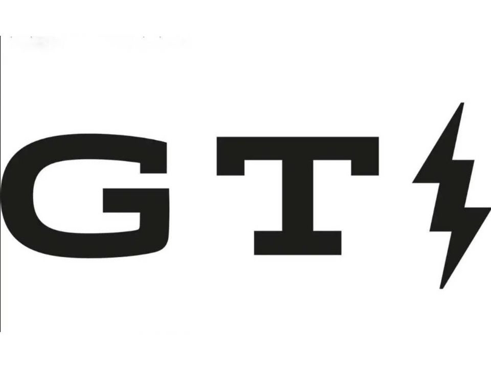 Sigla GTI com um raio no lugar do 